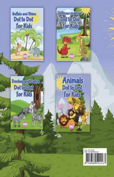 Animals Dot to Dot for Kids : Coloring book for preschoolers with a variety of very cute animals. For children aged 4-8 years.