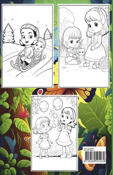 Big Sister Coloring Book : For little girls waiting for the upcoming new baby girl. Cute coloring pages with Baby sibling scenes for Kids ages 4-8