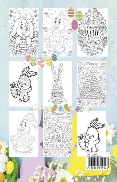 Happy Easter Activity Book for Kids Ages 4-8 with Coloring Pages Dot to Dot Scissor Skills Dot Marker and Mazes
