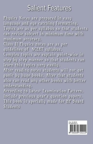 XI EASY PHYSICS NOTES: ACCORDING TO LATEST STYLE OF BOARDS OF EDUCATION 2023-24