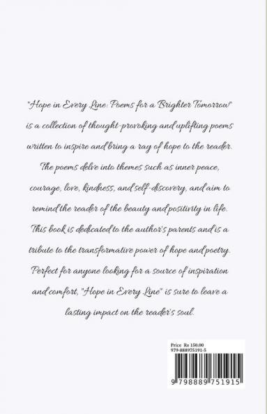 Hope in Every Line : Poems for a Brighter Tomorrow