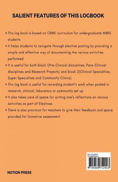 Electives in Medical Education : Logbook