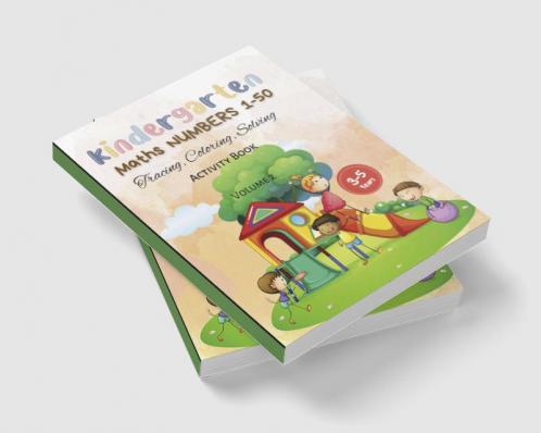 Kindergarten Math's Numbers 1-50 : Tracing Coloring Problem Solving Activity Book Gift Pages 50 Size 8.5*11