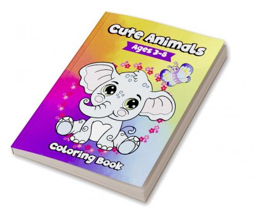 Cute Animals Coloring Book : 100 scenes from the lives of cute animals and birds on land and in water suitable for girls and boys aged 3 to 8 years