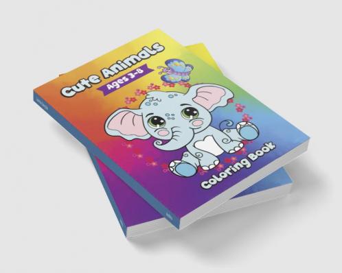 Cute Animals Coloring Book : 100 scenes from the lives of cute animals and birds on land and in water suitable for girls and boys aged 3 to 8 years