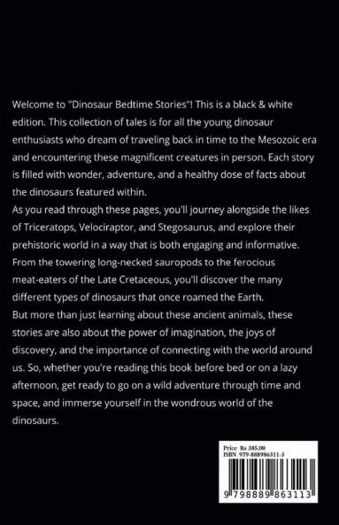 Dinosaur Bedtime Stories Black & White edition