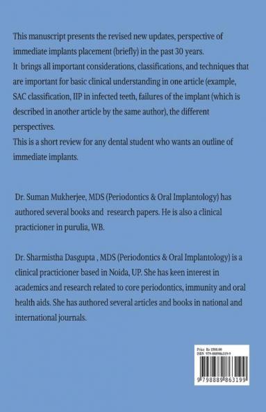 Immediate Implant : With current updates