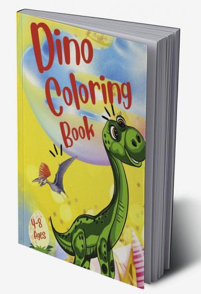 Dino Coloring Book : 50 Fun Dinosaur Coloring Pages For Girls & Boys & Gift Idea for Preschoolers
