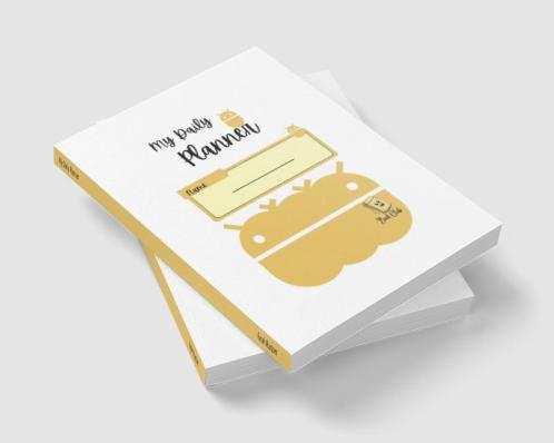 My Daily Planner: Orange Robot Undated Daily School Planner for Children- 122 Pages - Large (8.5&quot; x 11&quot;)