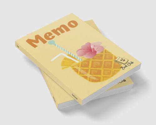 Memo: Memo Notebook With Pineapple Fruit Juice Cocktail Drink For Kids - Multiple-Use Small Notebook (Thoughts Memories Gratitude Daily notes) - Large 6" x 9"