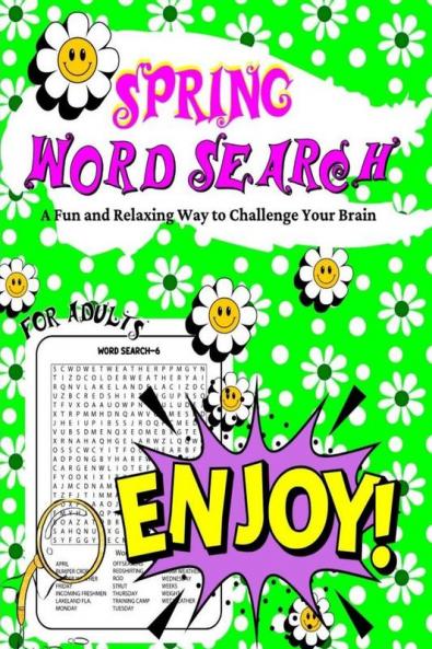 Spring Word Search for Adults : A Fun and Relaxing Way to Challenge Your Brain