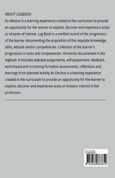 Electives Logbook : for undergraduates