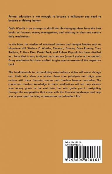 Daily Wealth : 21 Life-Changing Meditations on Personal Finance Management and Investing