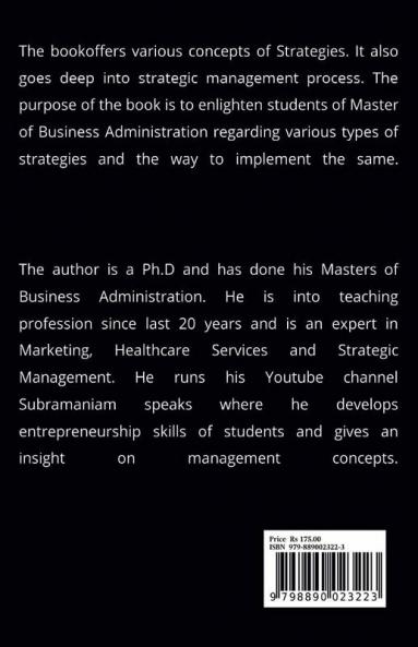 ANALYSIS OF STRATEGIC TOOLS TO COUNTER COMPETITORS : Book for MBA students