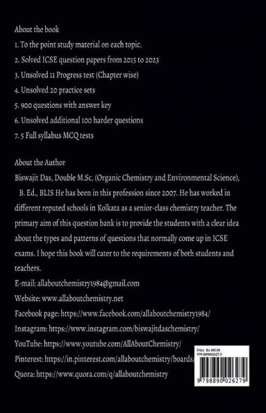 All About Chemistry ICSE Class X (2024) : Question Bank