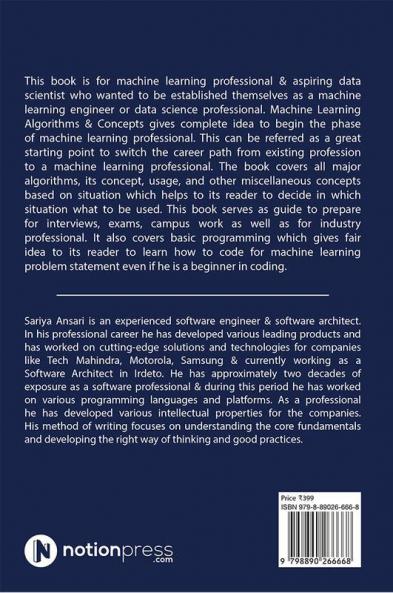 Machine Learning Algorithms and Concepts: A Substantive Work for Data Scientists