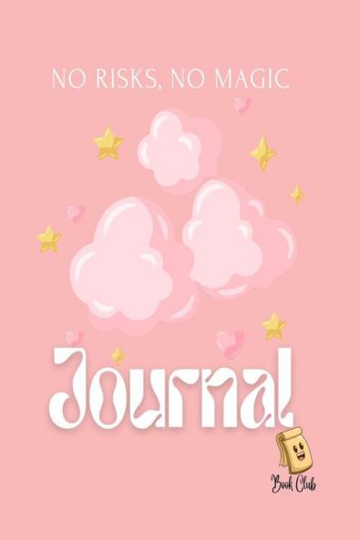 No Risks No Magic Journal: No Risks No Magic with Pink Cute Cloud Background Journal 100 Pages - Large (8.5 x 11 inches)