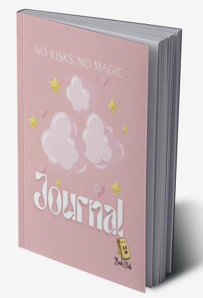 No Risks No Magic Journal: No Risks No Magic with Pink Cute Cloud Background Journal 100 Pages - Large (8.5 x 11 inches)