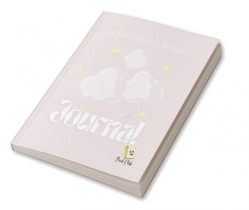 No Risks No Magic Journal: No Risks No Magic with Pink Cute Cloud Background Journal 100 Pages - Large (8.5 x 11 inches)