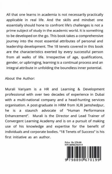 18 Tenets of Success : A leadership development handbook for the novice