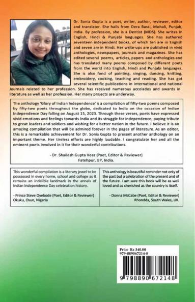 Glory of Indian Independence : An Anthology of Poems  (Paperback 1st Edition Aug 2023)