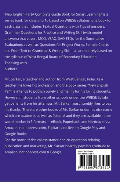 New English Pal Class 8: A Complete Guide Book for Smart Learning (Based on WBBSE syllabus & Peter’s English Grammar)