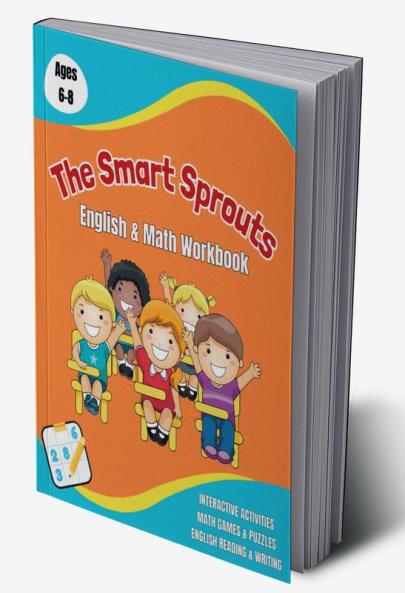 The Smart Sprouts : English & Math Workbook for 6-8 years old | Math Games & Puzzles | English Vocabulary | Brain Boosting Activities