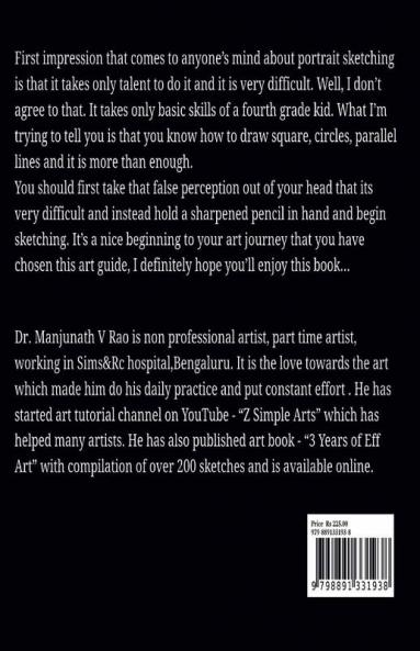 Portrait Drawing - Made easy for beginners: Detailed step by step - art tutorial book