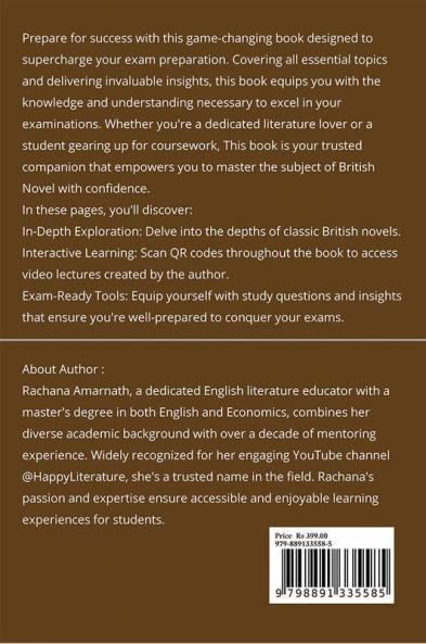 British Novel : Study Guide : Covers all important topics with previous years question papers