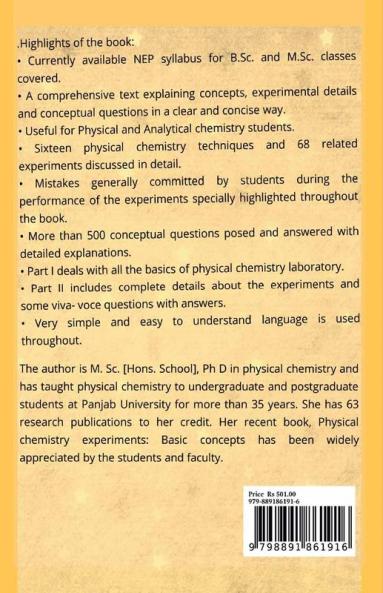 A comprehensive guide to physical chemistry experiments and viva questions