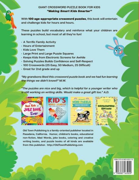 GIANT CROSSWORD PUZZLE BOOK FOR KIDS