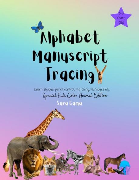 Alphabet Manuscript Tracing Learn Shapes Pencil Control Matching Numbers Etc