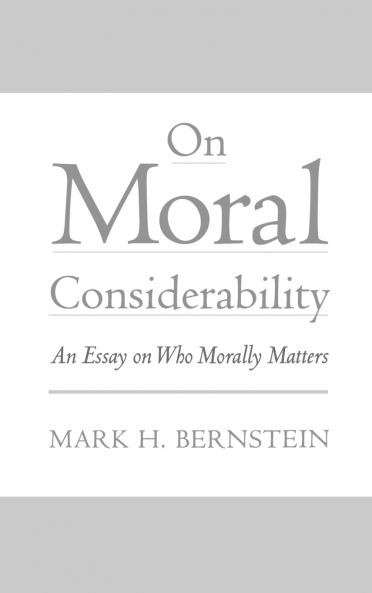 On Moral Considerability