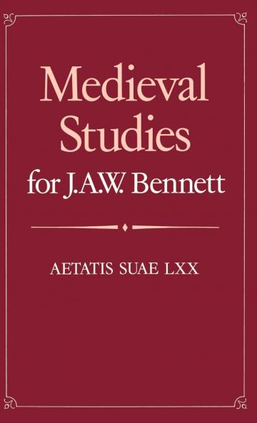 Medieval Studies for J. A. W. Bennett