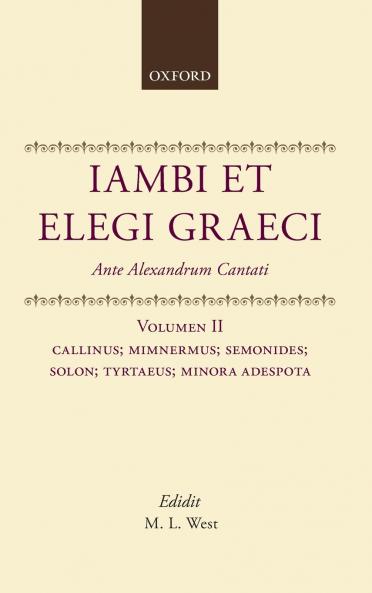 IAMBI ET ELEGI GRAECI VOL 2 2E C