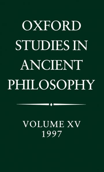 Oxford Studies in Ancient Philosophy