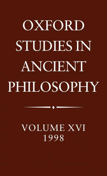 Oxford Studies in Ancient Philosophy