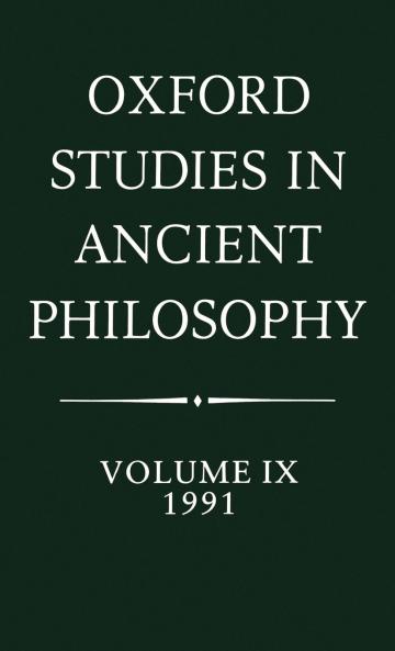 Oxford Studies in Ancient Philosophy