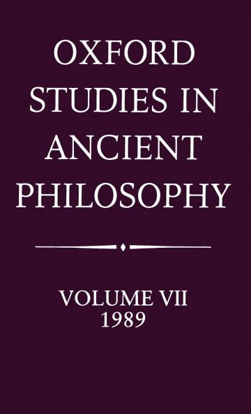 Oxford Studies in Ancient Philosophy