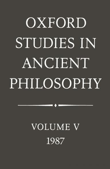 Oxford Studies in Ancient Philosophy