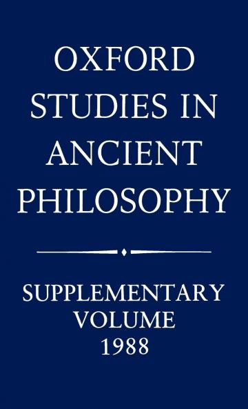 Oxford Studies in Ancient Philosophy