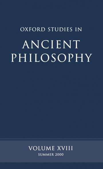 Oxford Studies in Ancient Philosophy