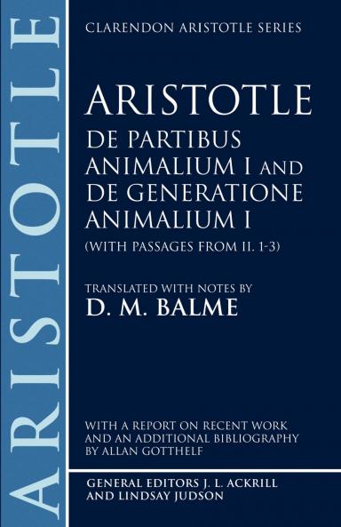 de Partibus Animalium I and de Generatione Animalium I