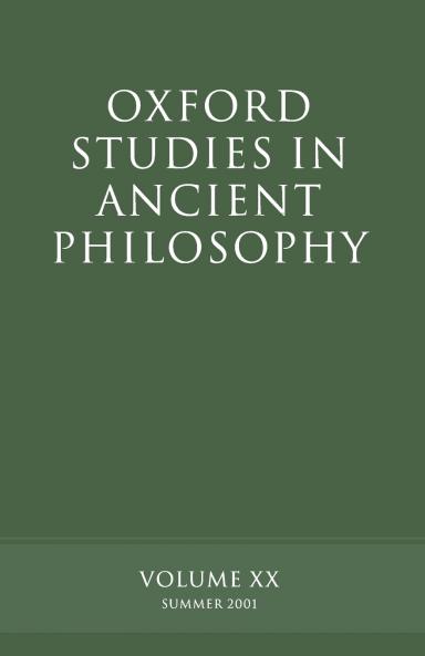 Oxford Studies in Ancient Philosophy