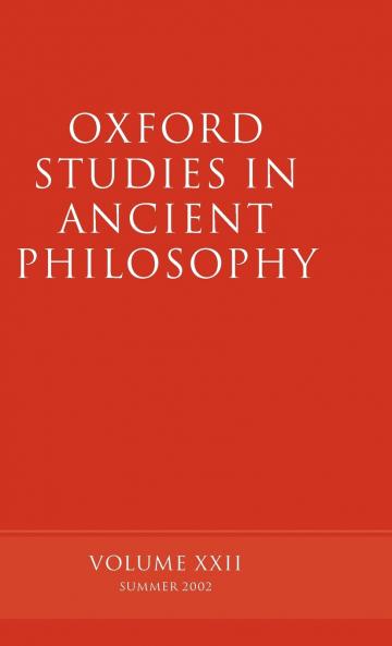 Oxford Studies in Ancient Philosophy