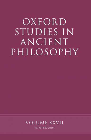 Oxford Studies in Ancient Philosophy