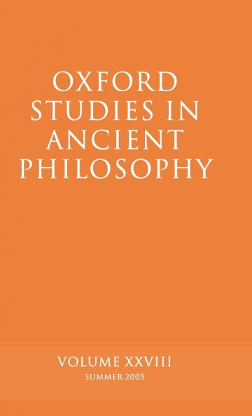 Oxford Studies in Ancient Philosophy Volume 28