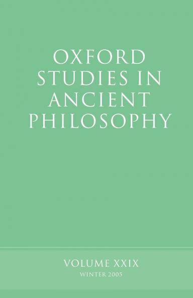 Oxford Studies in Ancient Philosophy