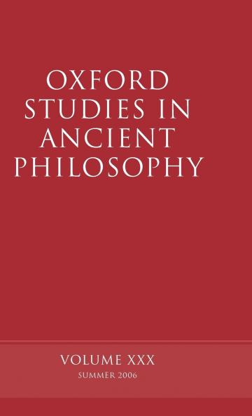 Oxford Studies in Ancient Philosophy