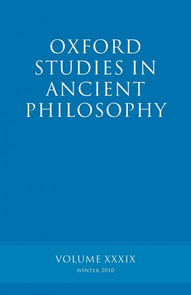 Oxford Studies in Ancient Philosophy Volume